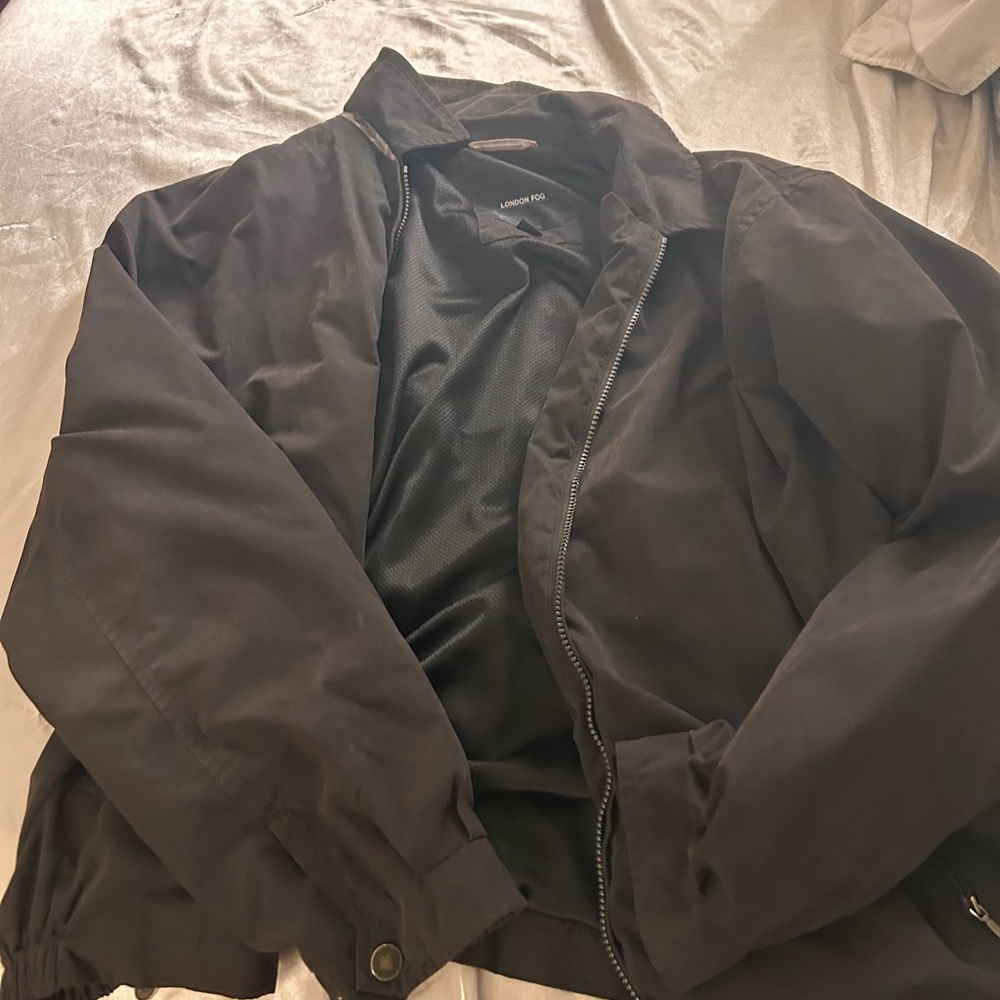 London Fog Black Windbreaker Jacket